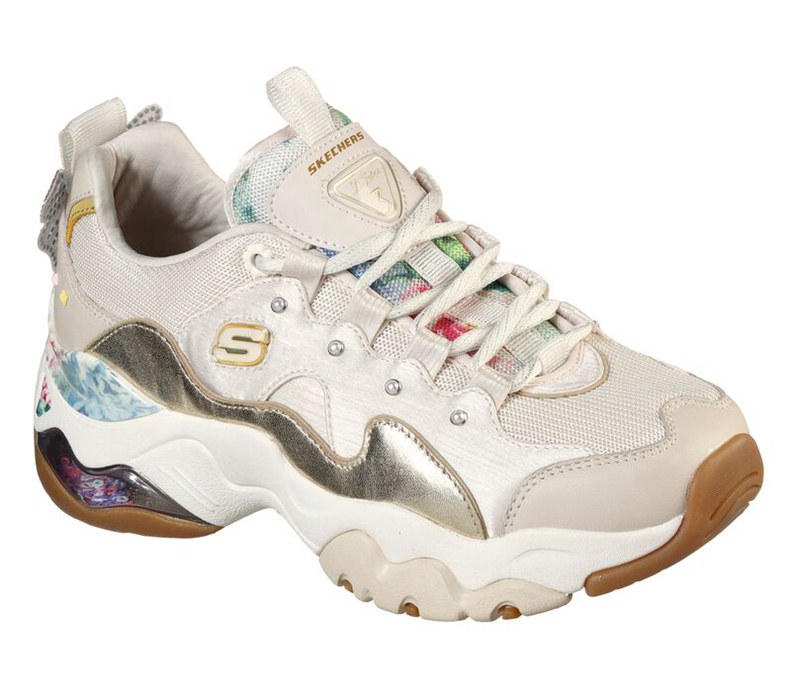 Skechers Dam Beige/Guld Snörskor - Premium Heritage: D'lites 3.0 Air - Sparkling Lady - Sverige (SJP